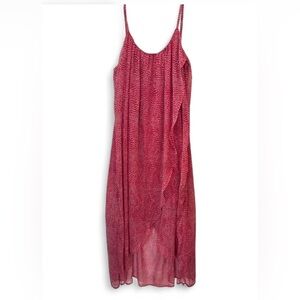 H&M Red Sheer High Low Dress